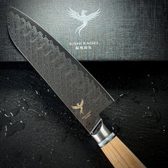 Couteau Santoku japonais et son coffret Kishi Kaisei
