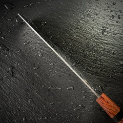 Fil de la lame du couteau nakiri japonais en acier 10Cr15CoMoV, vue rasante